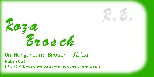 roza brosch business card